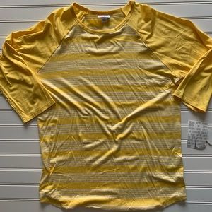 Lularoe yellow striped large Randy